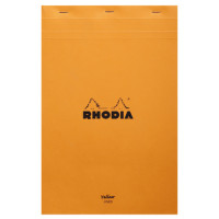 Rhodia bloc A4+ geniet gelinieerd oranje (geel papier)
