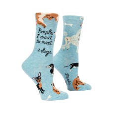 Womans Crew Socks, People I want to meet: 1 dogs
