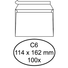 Envelop Quantore bank C6 114x162mm wit 100stuks