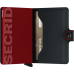 Secrid Miniwallet Matte Black met rode cardprotector met ets